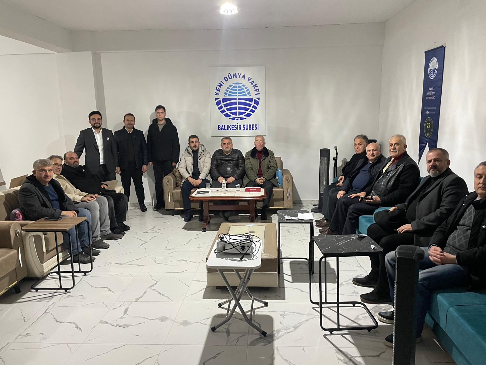 Balıkesir Yeni Dünya Vakfı Şubesi Yönetim Kurulu Toplantısı