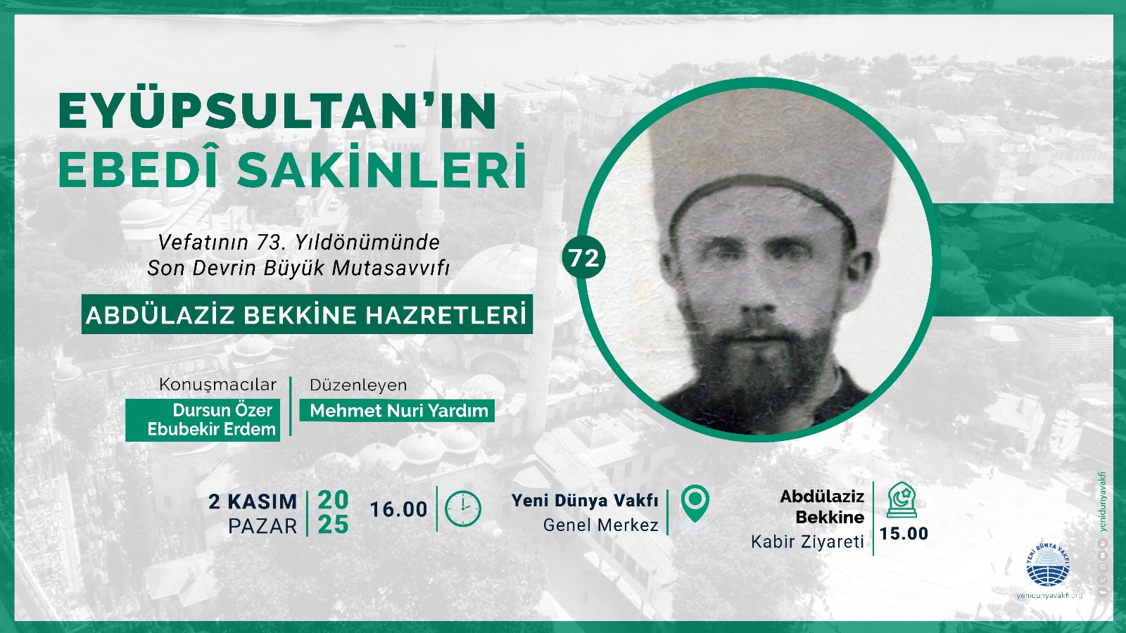 Abdülaziz Bekkine Hazretleri’ni Anıyoruz