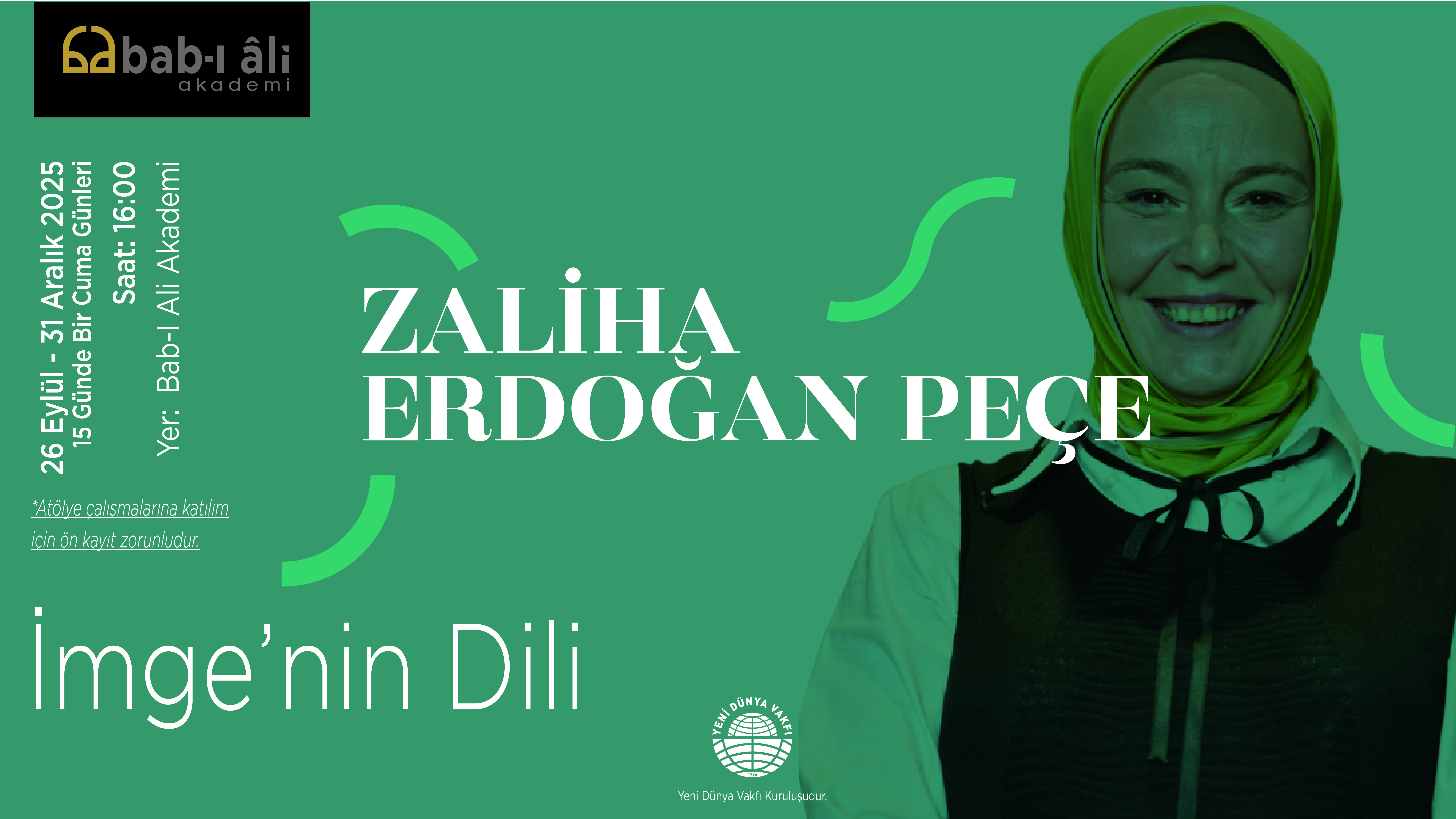 Zaliha Erdoğan Peçe ile “İmgenin Dili” başlıyor!