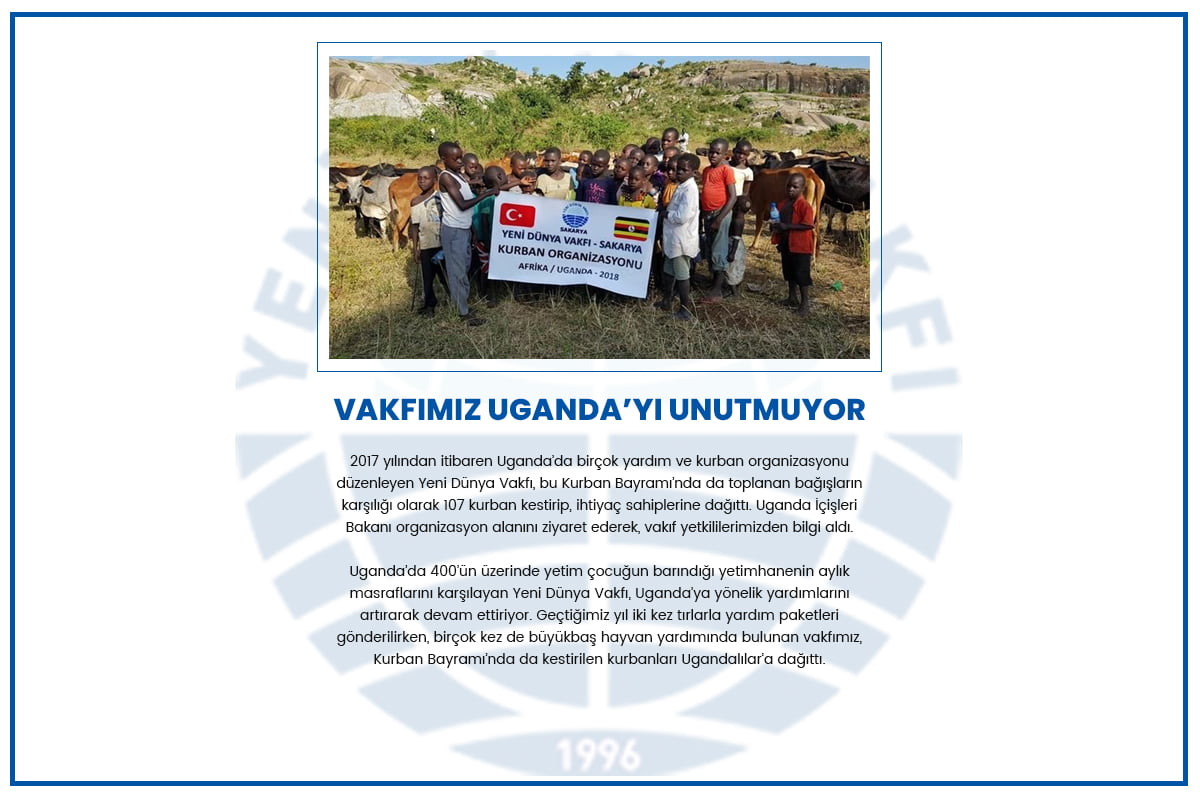 VAKFIMIZ UGANDA'YI UNUTMUYOR